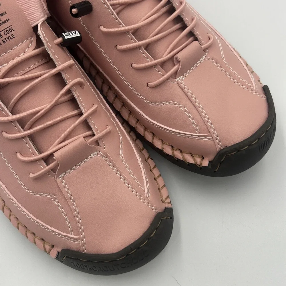 Geaino Pink Casual Ankle Boots 7/7.5 Artisan Minimalist Soft Girl Comfort Chic